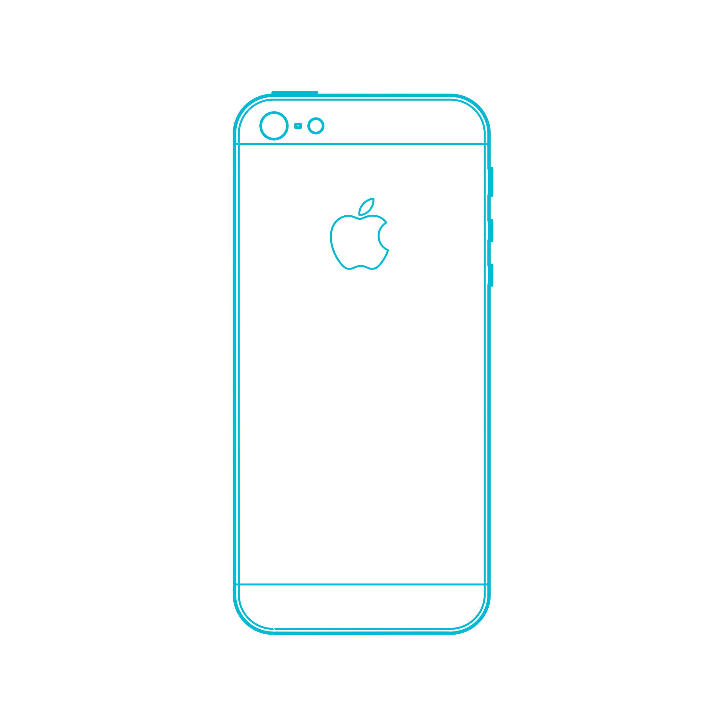 Digital Apple Iphones Apple Iphone 5 6Th Gen Realistic Simple Line Art Svg Vector Free Vectors